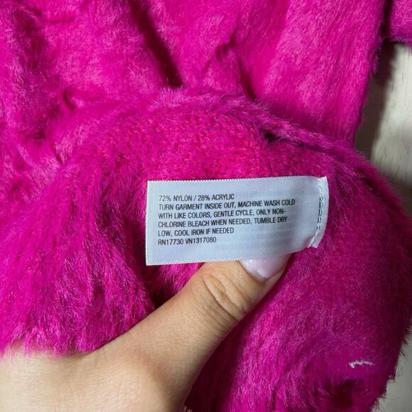 Universal Thread Fuzzy Sweater Women’s Medium Pink Mock Neck Soft Cozy Pullover - Picture 6 of 8